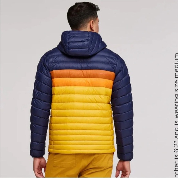 Cotopaxi Men’s XXL Fuego Hooded Down Puffer Jacket Blue Maritime Sunset NWT - Picture 9 of 14